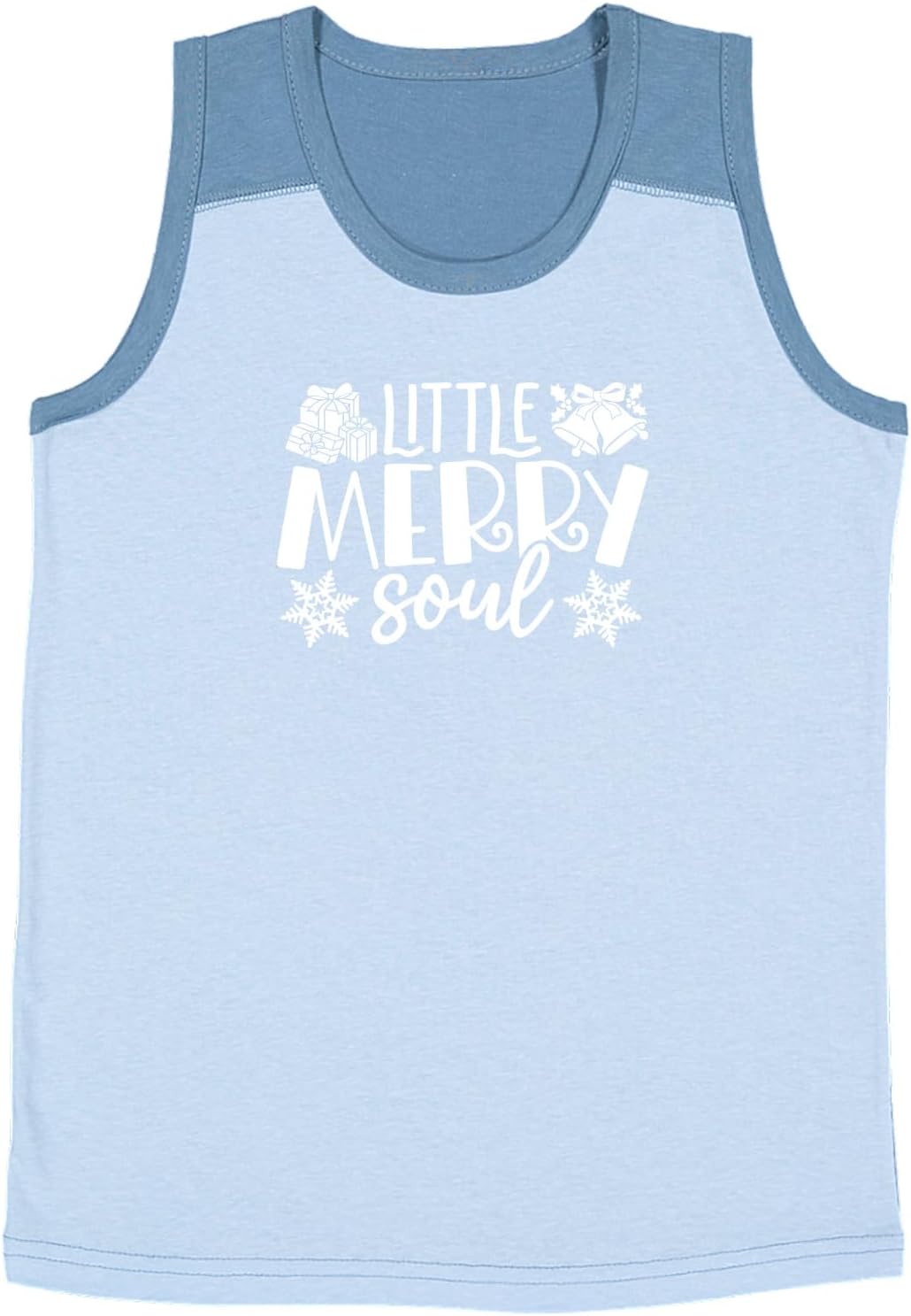 Tcombo Little Merry Soul - Christmas Spirit Youth Contrast Back Tank Top