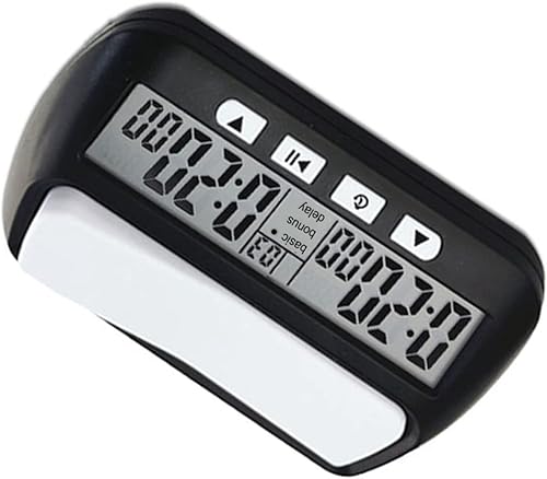 Miniatura 5 de Temporizador digital de ajedrez con función de alarma audible, temporizador de juego multifunción portátil
