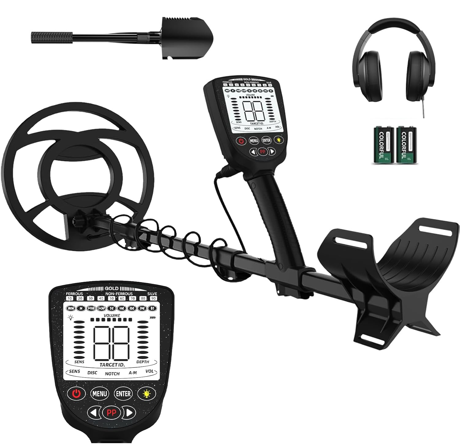 Photo 1 of Metal Detector for Adults & Kids,Higher Accuracy Gold Detector with Bigger LCD Display,Waterproof 10" IP68 Coil & 4 Modes,New Advanced DSP Chip,6-Metal Identification Suitable for Beach and Backyard