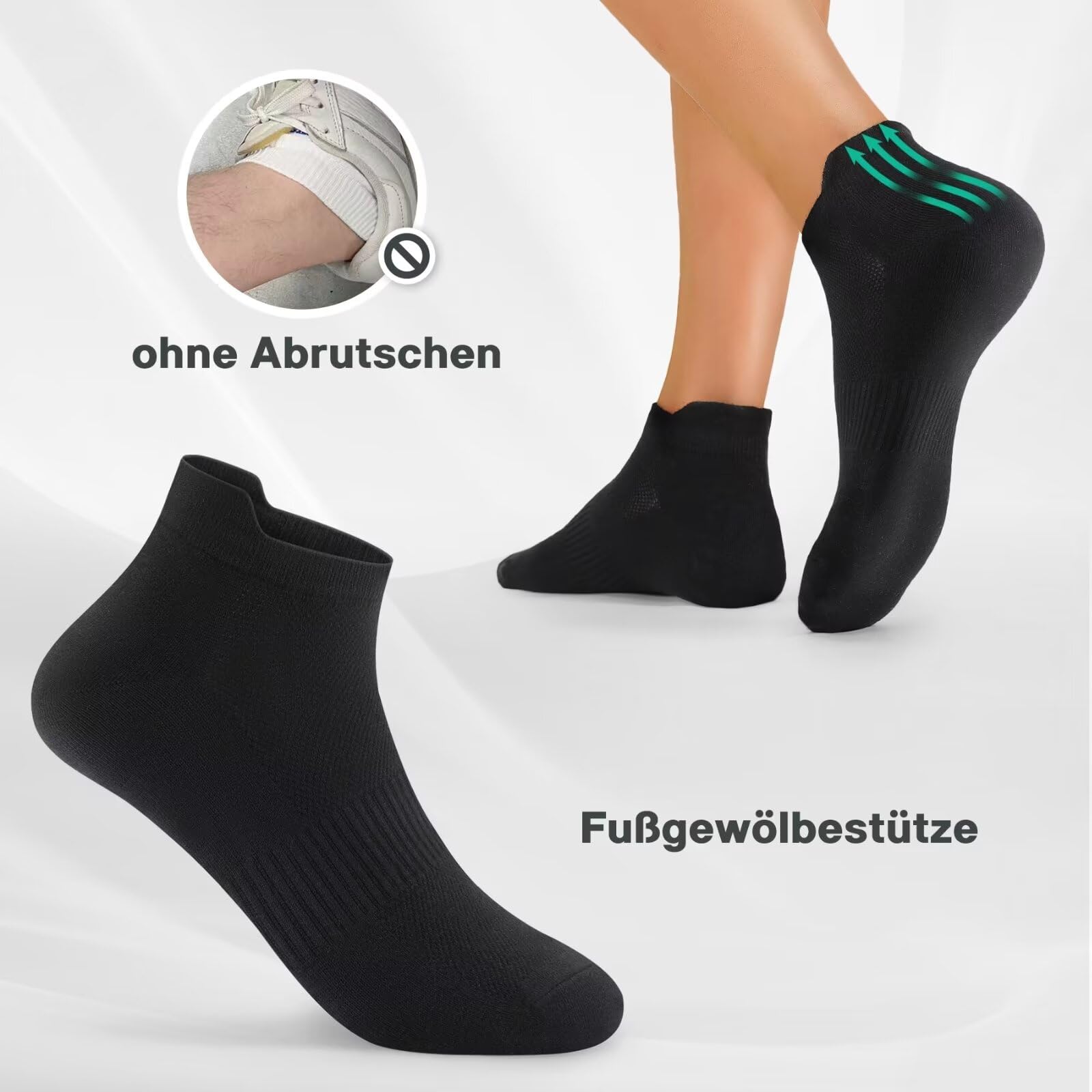 YouShow 10 Paia Calzini Corti Uomo Donna Sportive Traspirante Calze Cotone Calzini