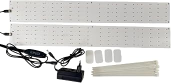 10 Levels Dimmable, 4 Panel LED Grow Light, 3 Color Variations, 4 Panel LED Grow Light, Dimmable, Full Spectrum, Ultra Thin, 24H Timer Function, 3H/9H/12H Compatible, Energy Saving, Indoor