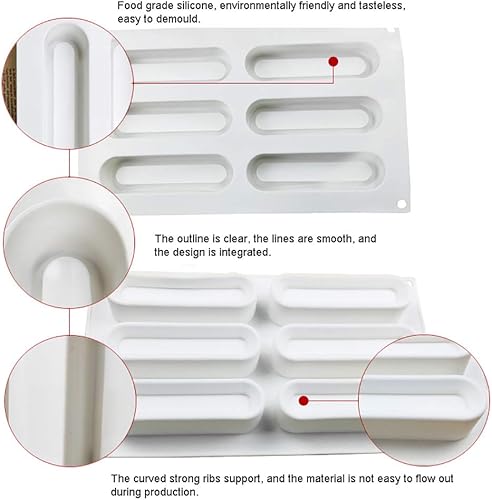Vista 188 de OCPO KITCHEN Molde de silicona para hornear pasteles de mousse, dulces, pasteles, chocolate, magdalenas, gelatina, galletas, pudín, molde
