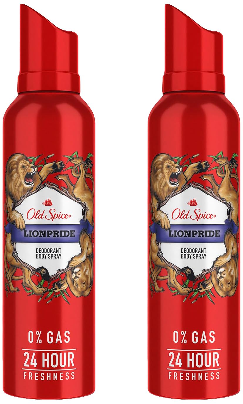 Lionpride No Gas Deodorant Body Spray Perfume For Men, 140ml (Pack of 2)