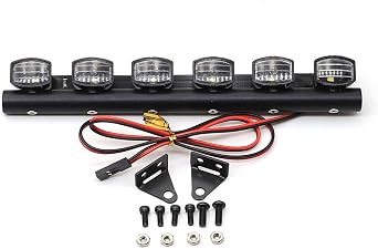 RC Car Roof Lamp LED Light Bar for 1/10 1/8 RC Crawler Rally Monster Truck Trx4 SCX10 D90 6 LED