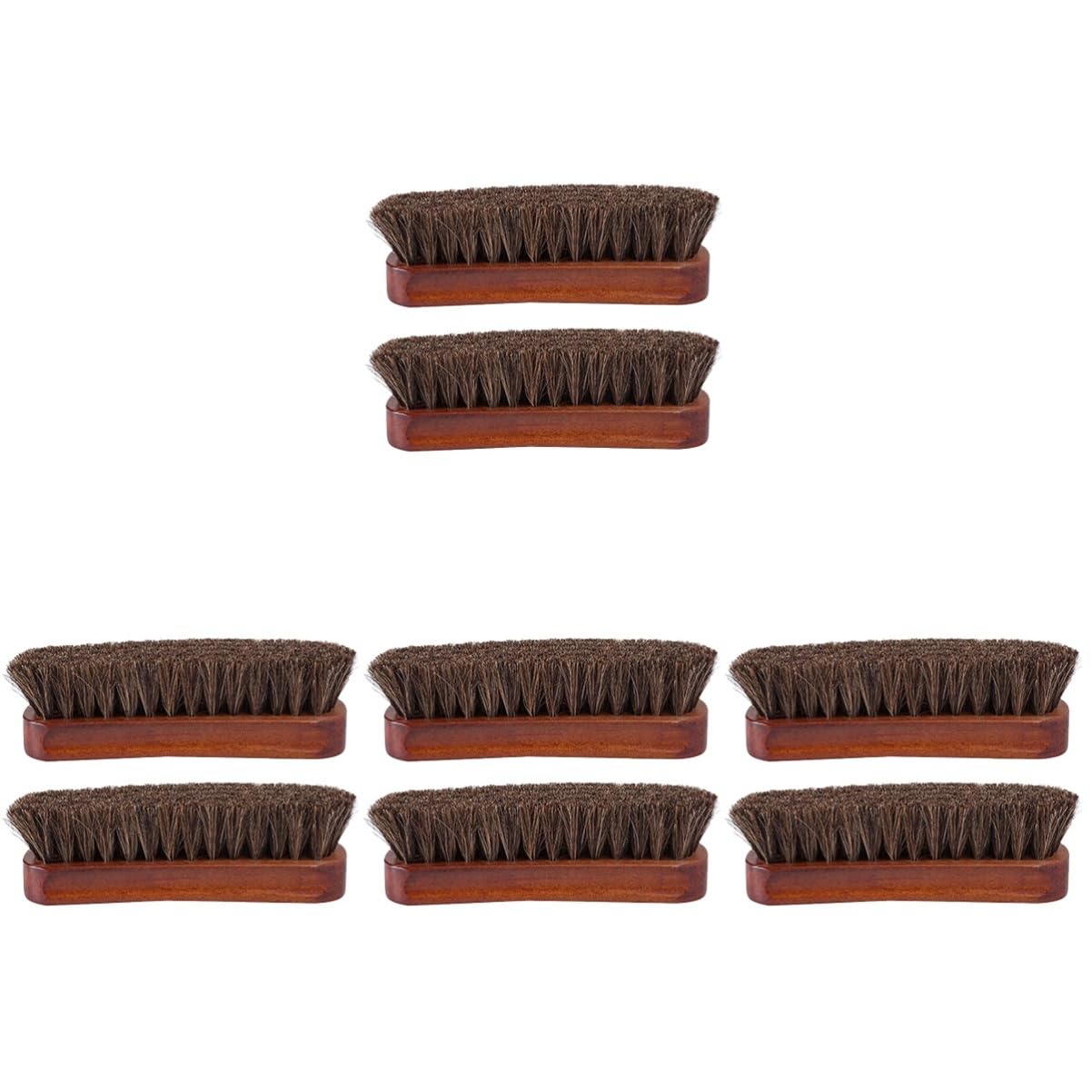 BESPORTBLE Cepillo De Madera para Pelo De Caballo Cepillo Limpiador para Zapatos Cepillo De Limpieza Kit De Limpieza De Zapatos De Cuero Cepillo para Ropa De Pelo De 2 Piezas x 4