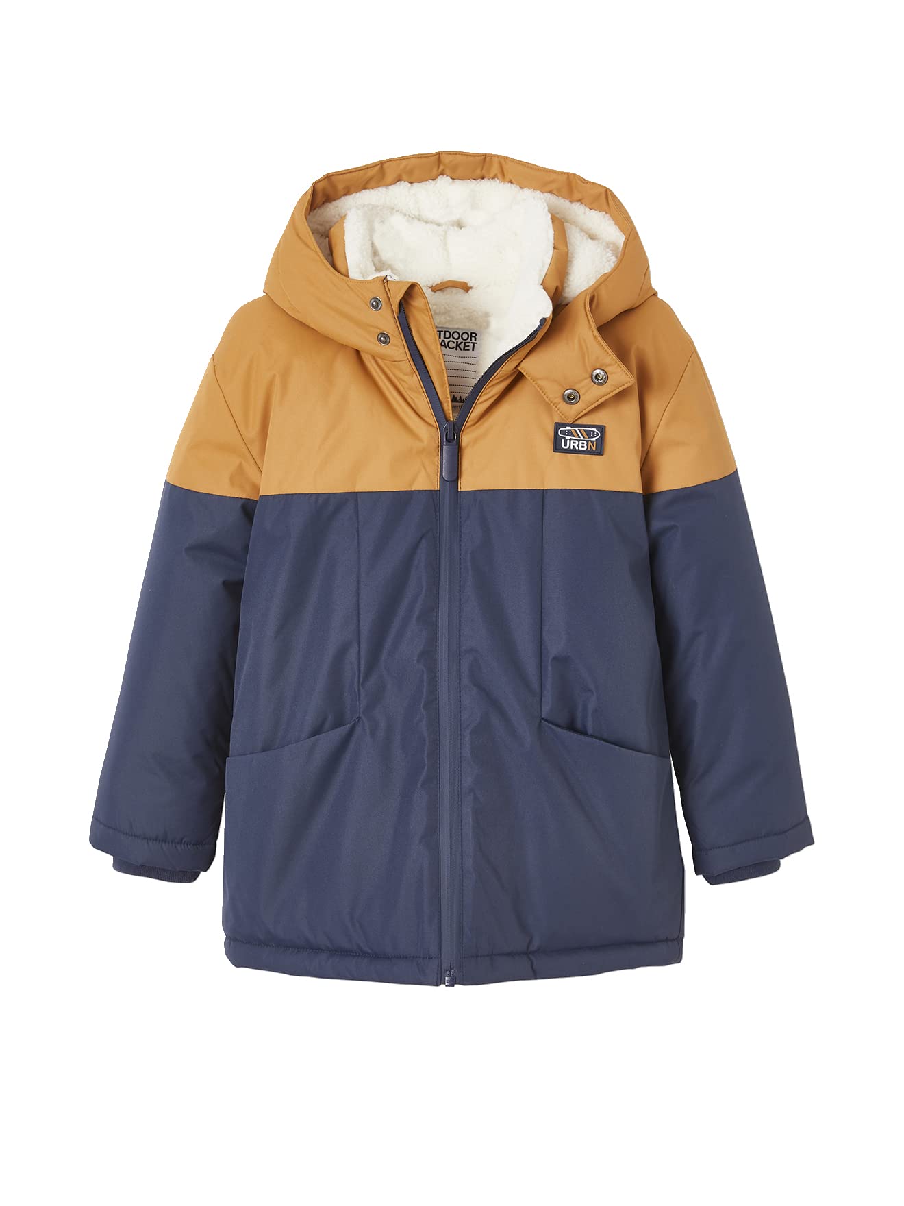 VERTBAUDET Parka technique à capuche garçon doublée imitation fourrure chaudron 4A