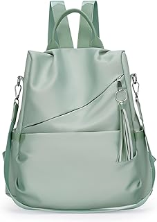 [なぶる] 盗難防止バックパック財布女性のためのナイロン財布大容量旅行デイパックショルダーバッグ