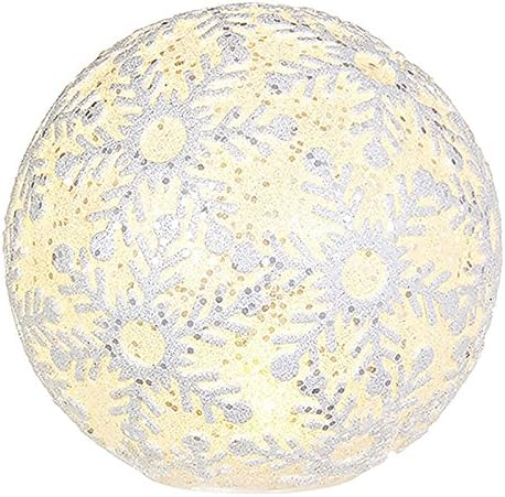 Raz Imports 8" LED Lighted Snowflake Snowball Christmas Globe Figure 3816328