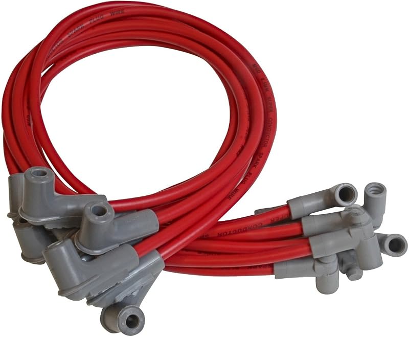 Jogo de cabos de vela MSD 35599 Super Conductor 8,5 mm para Small Block Chevy com tampa HEI – 1 conjunto