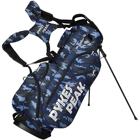 Amazon 公式 Pykes Peak パイクスピーク キャディーバッグ スタンド式 軽量 2 2kg 全10色 14本収納 ゴルフバッグ 47インチ対応 9 0 型 セルフスタンド キャディバッグ メンズ レディース 日本初上陸 Pp 01 Series Camoudarknavy Pykes Peak