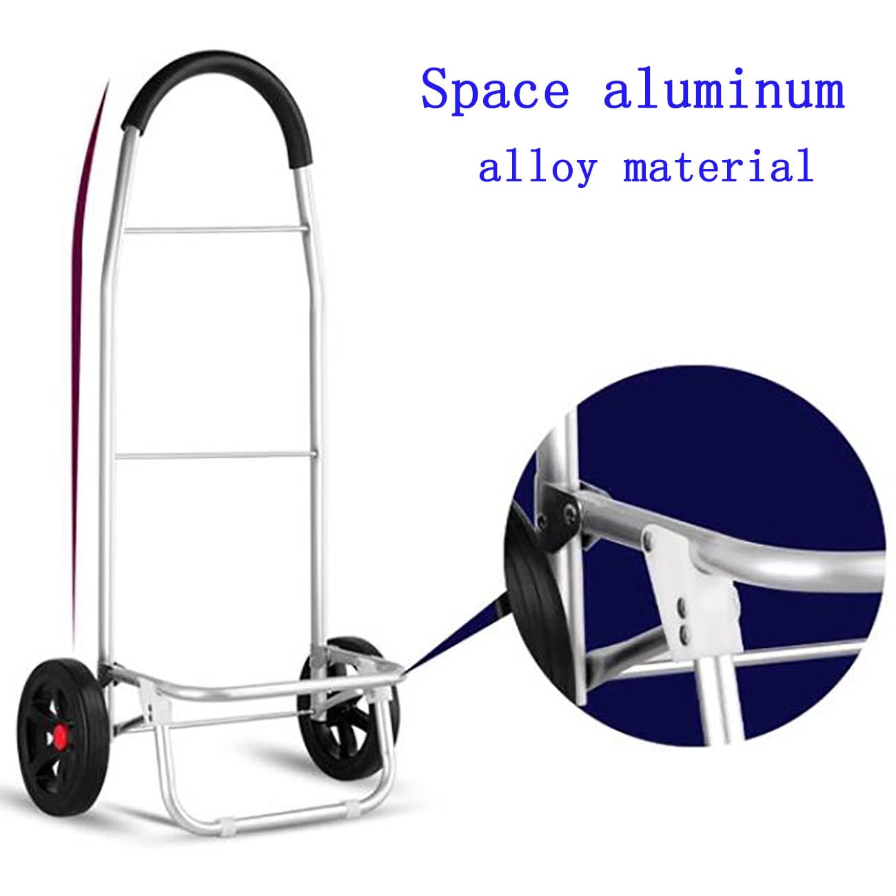 Wytrzymały składany wózek na zakupy 2 w 1, aluminiowy wózek spożywczy, pojemność 70 kg, zdejmowana torba, przenośny wózek użytkowy, do artykułów spożywczych, podróży