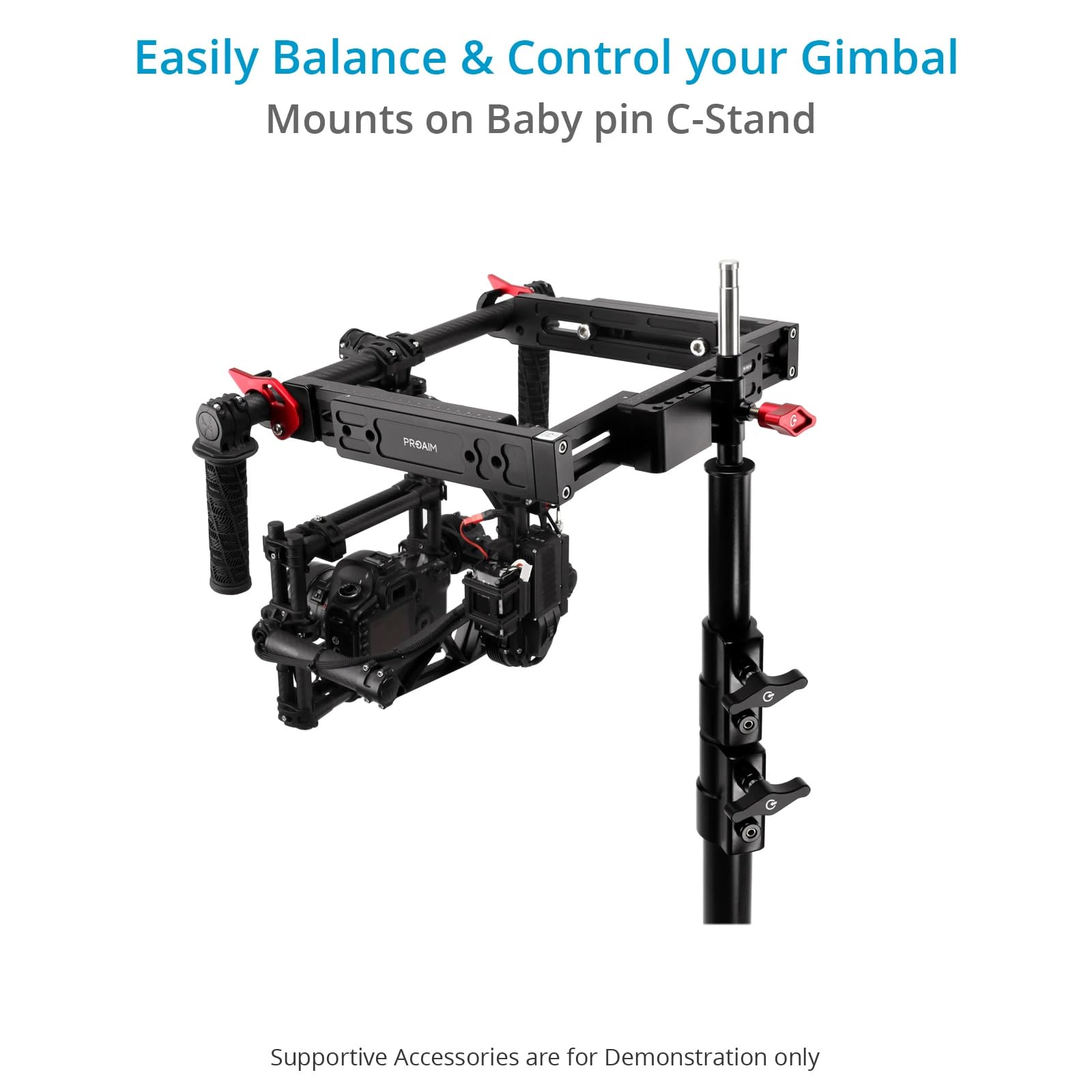 PROAIM Support d'accueil Universel pour cardans de caméra à 3 Axes, 30 kg | Reposez votre gimbal en sécurité. Support réglable compatible avec tout gimbal 3 axes et tout C-Stand.