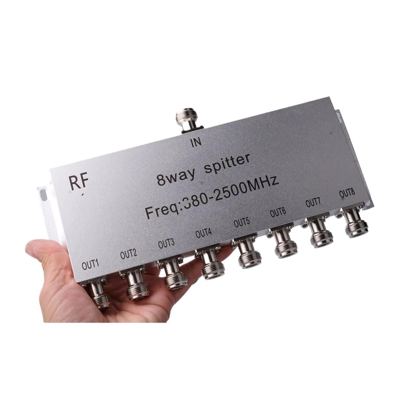 AJDFVHJF 8 Way N Power Splitter 380-2500MHz N Female Power Divider