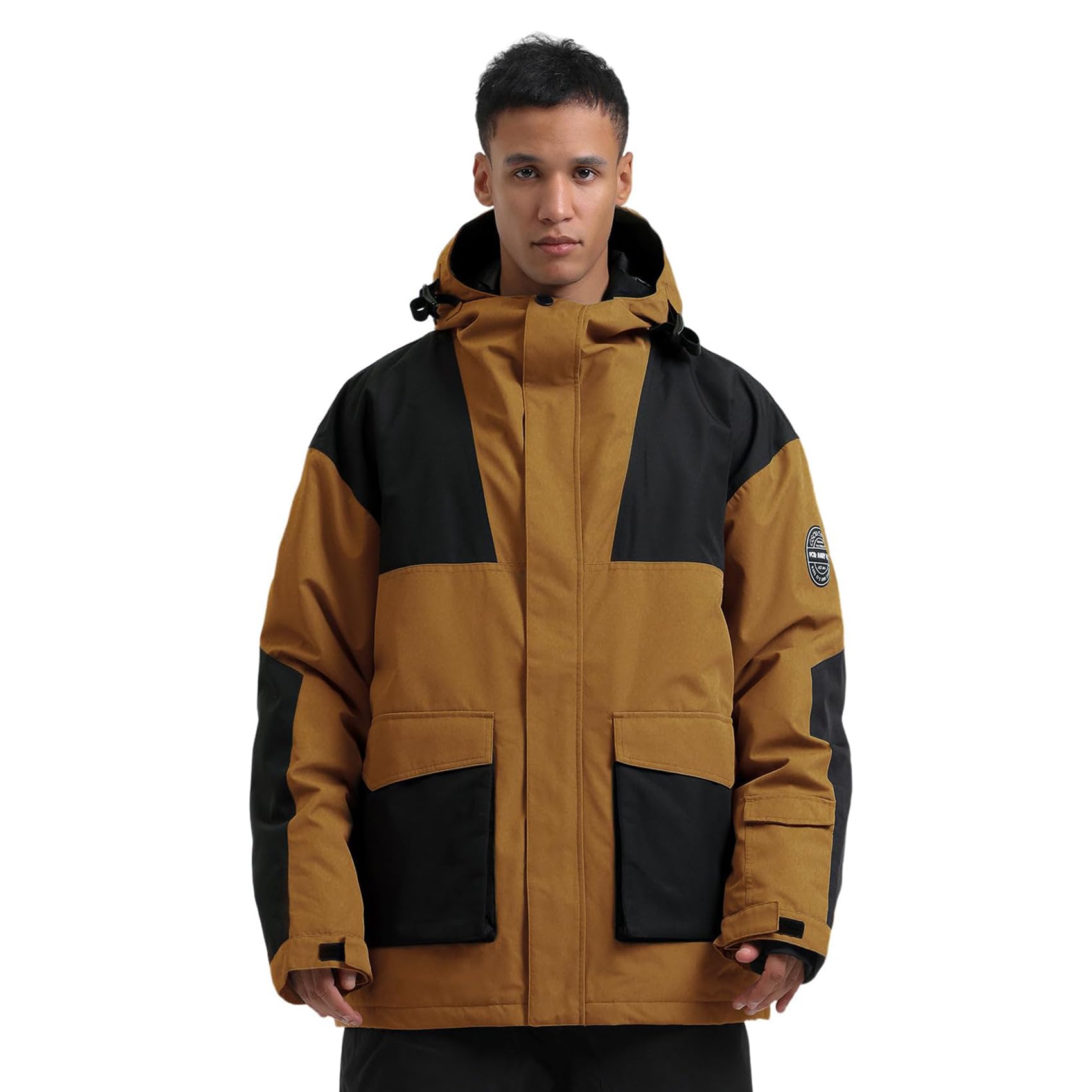 GSOU SNOW Men Ski Jacket Snowboard Snow Coat Warm Winter Waterproof Mountain Hooded