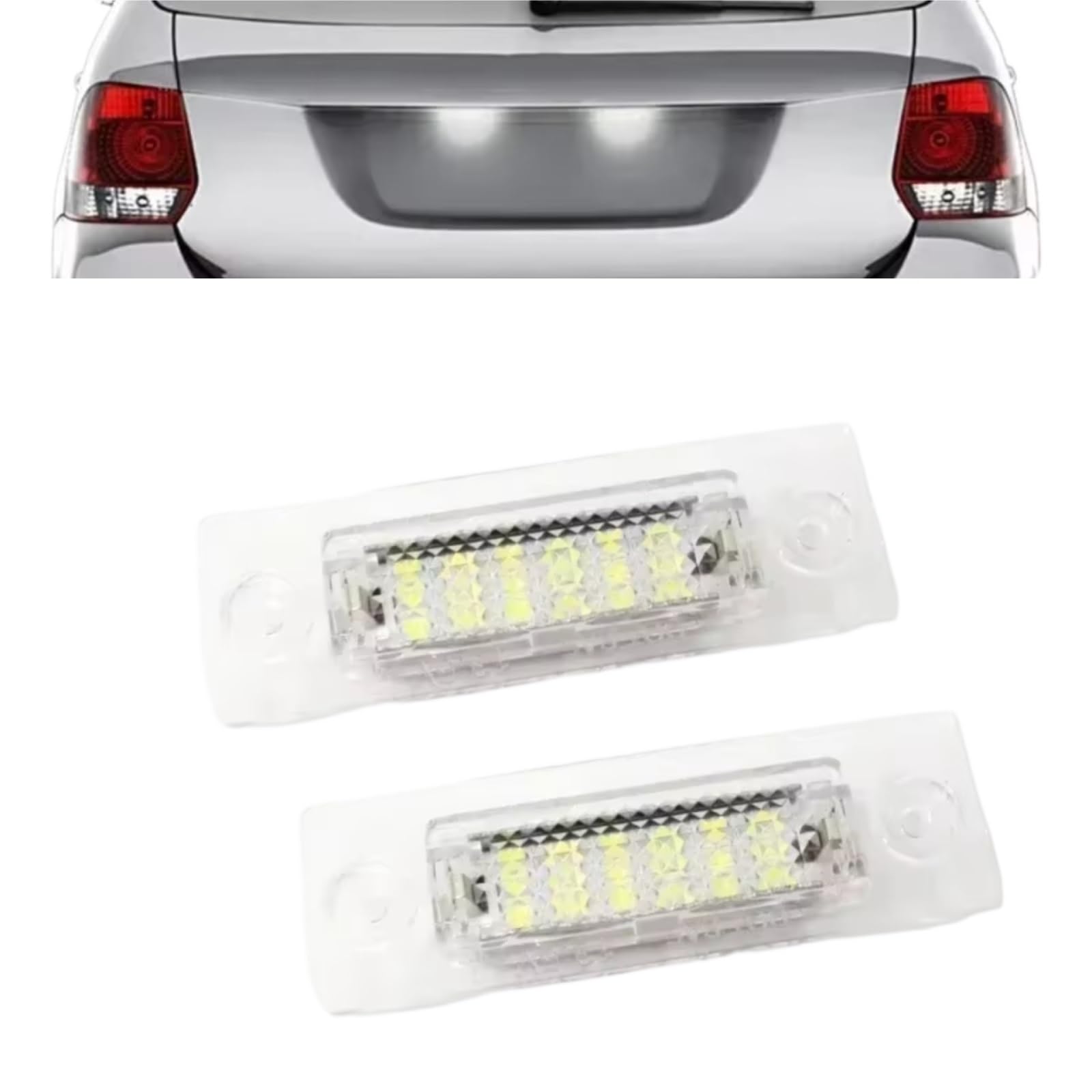 Iluminación Matricula Vehiculo Compatible Con VW Para Jetta 2005 2006 2007 2008 2009 2010 Para Caddy III 2004 2005 2006 2007 2008 2009 2010 Luces De Matrícula Traseras