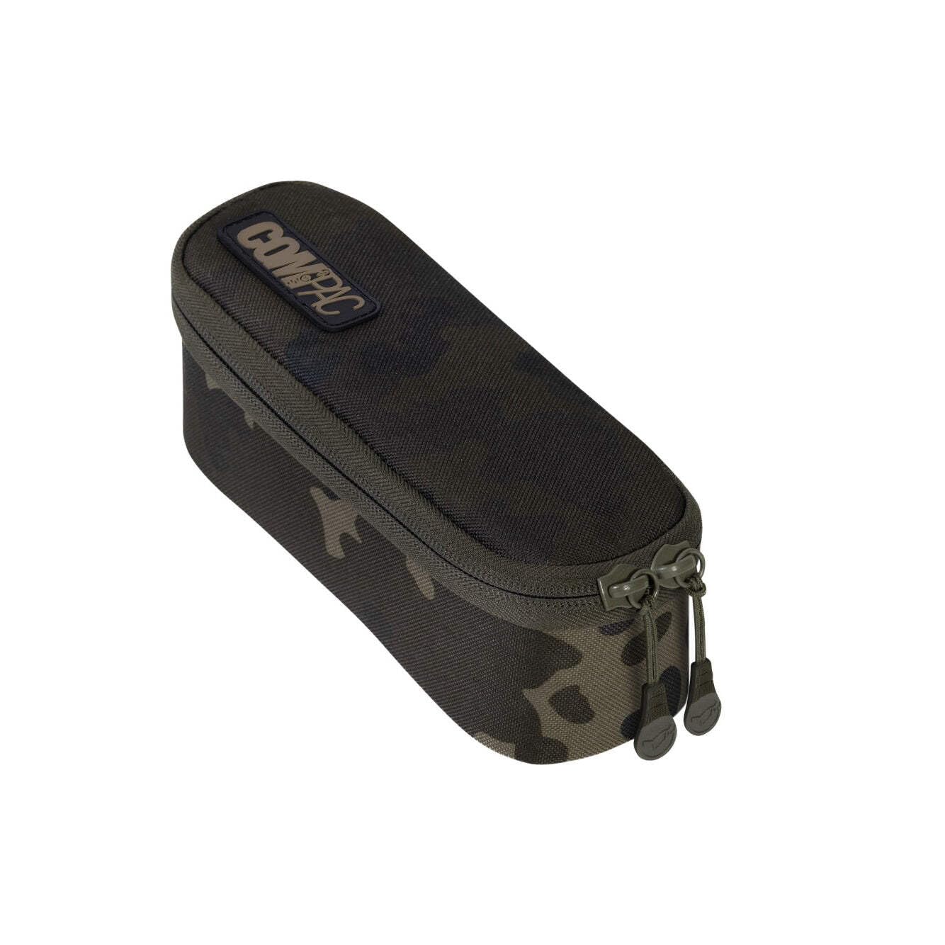 Korda - Compac 55 Tackle Pouch | Dark Kamo - Durable 600D Dark Kamo Fishing Tackle Storage Case, Semi-Rigid Constructio, Dual Zips, Water-Resistant, Compact Organiser for Terminal Tackle & Accessories