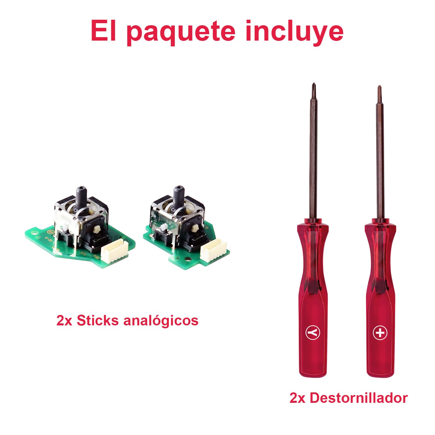 Mcbazel Stick Analógico con Junta de PCB, Destornillador en Cruz de Tres Alas para Nintendo Wii U Gamepad Controller