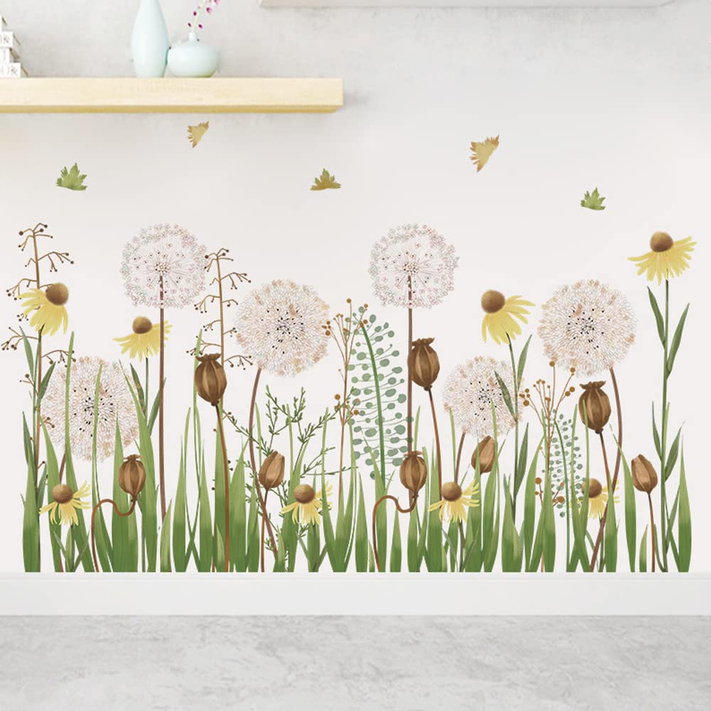 Adesivo Da Parete Con Dente Di Leone E Farfalle Graz Design - Riutilizzabile, 85x60 Cm, Per Finestre, Piastrelle, Porte, Senza Colla - 3