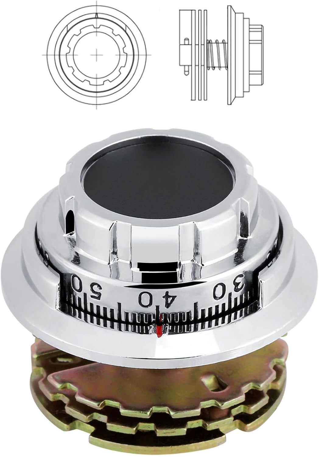 Metal Combination Lock for Jewelry Box Documents Cabinet Secure Three Groups Code Mechanical Locking System