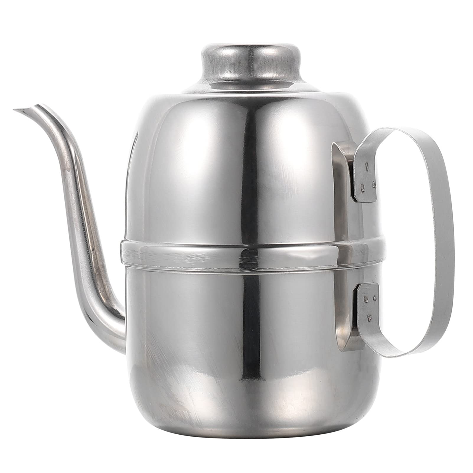 Cabilock Bacon Grease Container Oil Dispenser Stainless Oil Vinegar Bottle Olive Oil Bottle Vinegar Dispenser with Non- Handle for Cooking Kitchen Restaurant BBQ Silver 14 OZ Olive Oil Dispenser