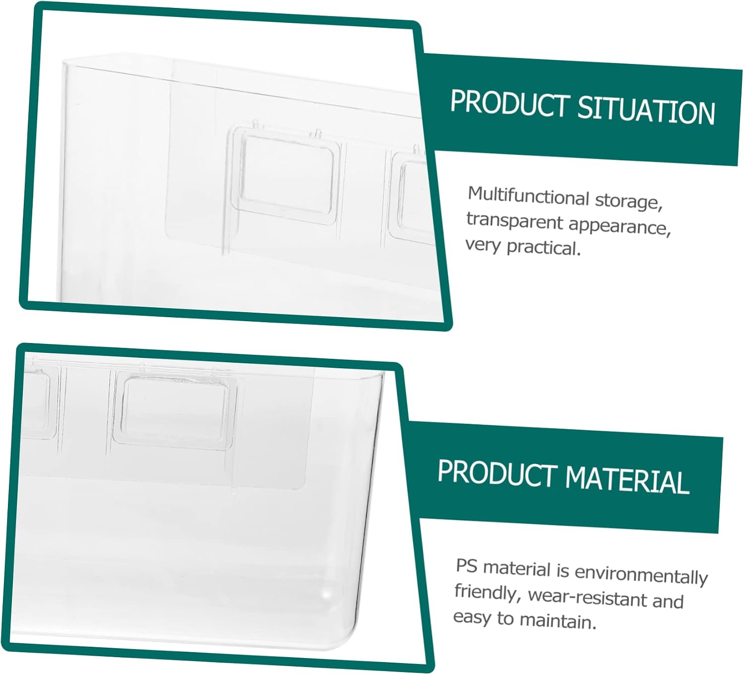 NUOBESTY Wall-mounted Mail Holder Storage Box Remoter Container Adhesive Remote Control Holder Easy Maintenance Sticker Included