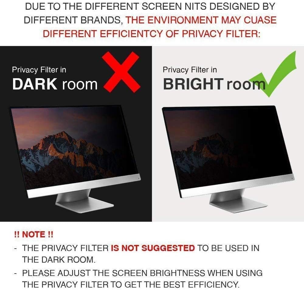MMMPF220W1B - Frameless Blackout Privacy Filter for 22 Widescreen Monitor