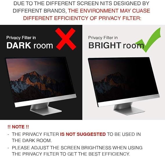 MMMPF220W1B - Frameless Blackout Privacy Filter for 22 Widescreen Monitor