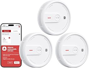 X-Sense Smoke Detector with Wi-Fi and App Function, Intelligent Fire Alarm for Home, 10 Year Life Sensor with Replaceable Battery, Night Mode, XS0E-iR, 3 Pieces