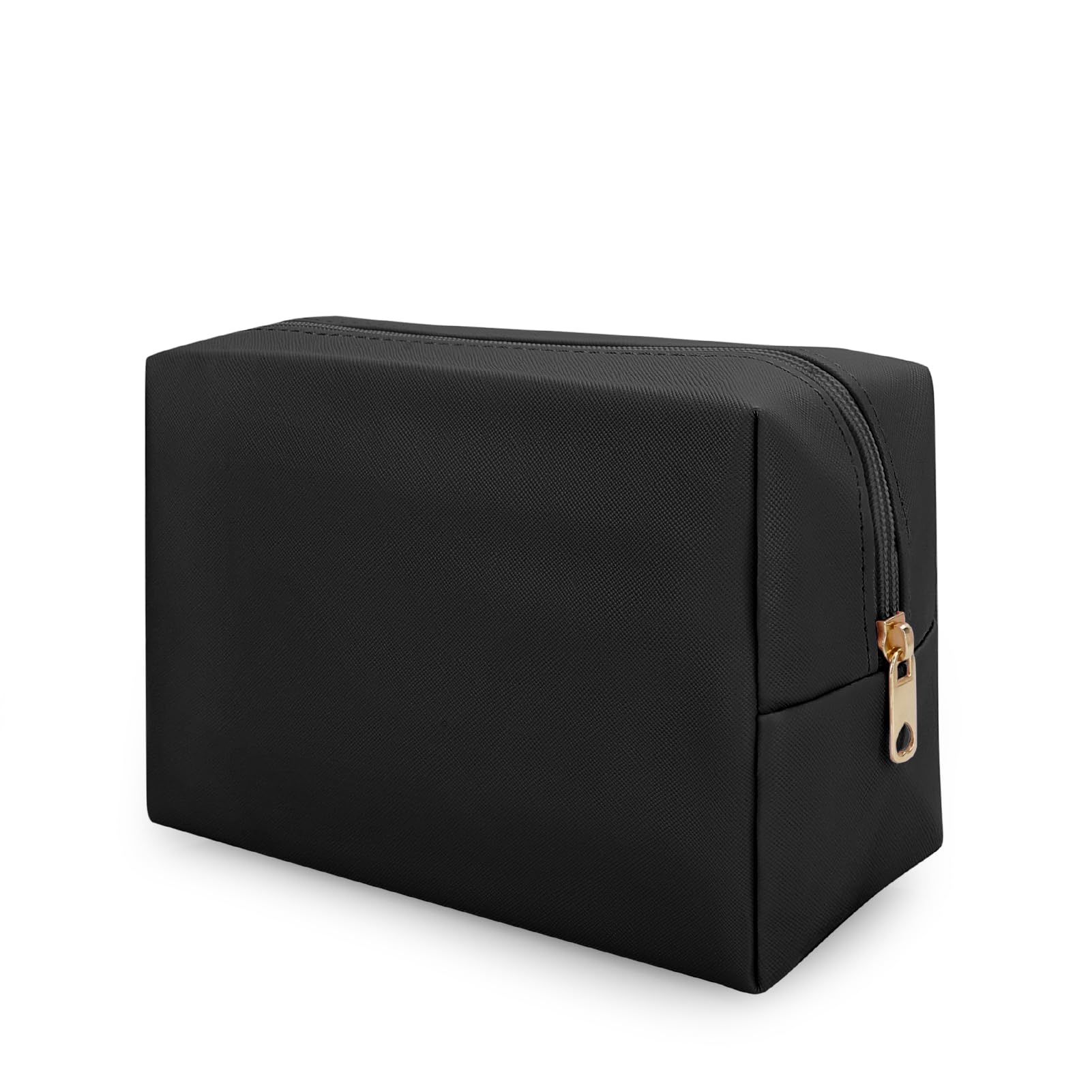 DOB SECHS PU Leather Cosmetic Bag Portable Toiletry Bag for Daily Use Cosmetic Organizer Water-resistant Make up Organizer Light Weight Travel Makeup