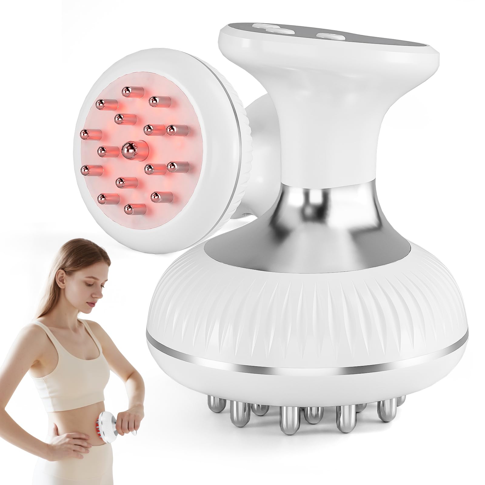 Lymphatic Drainage Massager - Helps Reduce Stretch Marks Cellulite for Legs Arms Belly Body Sculpting Machine with Microcurrent