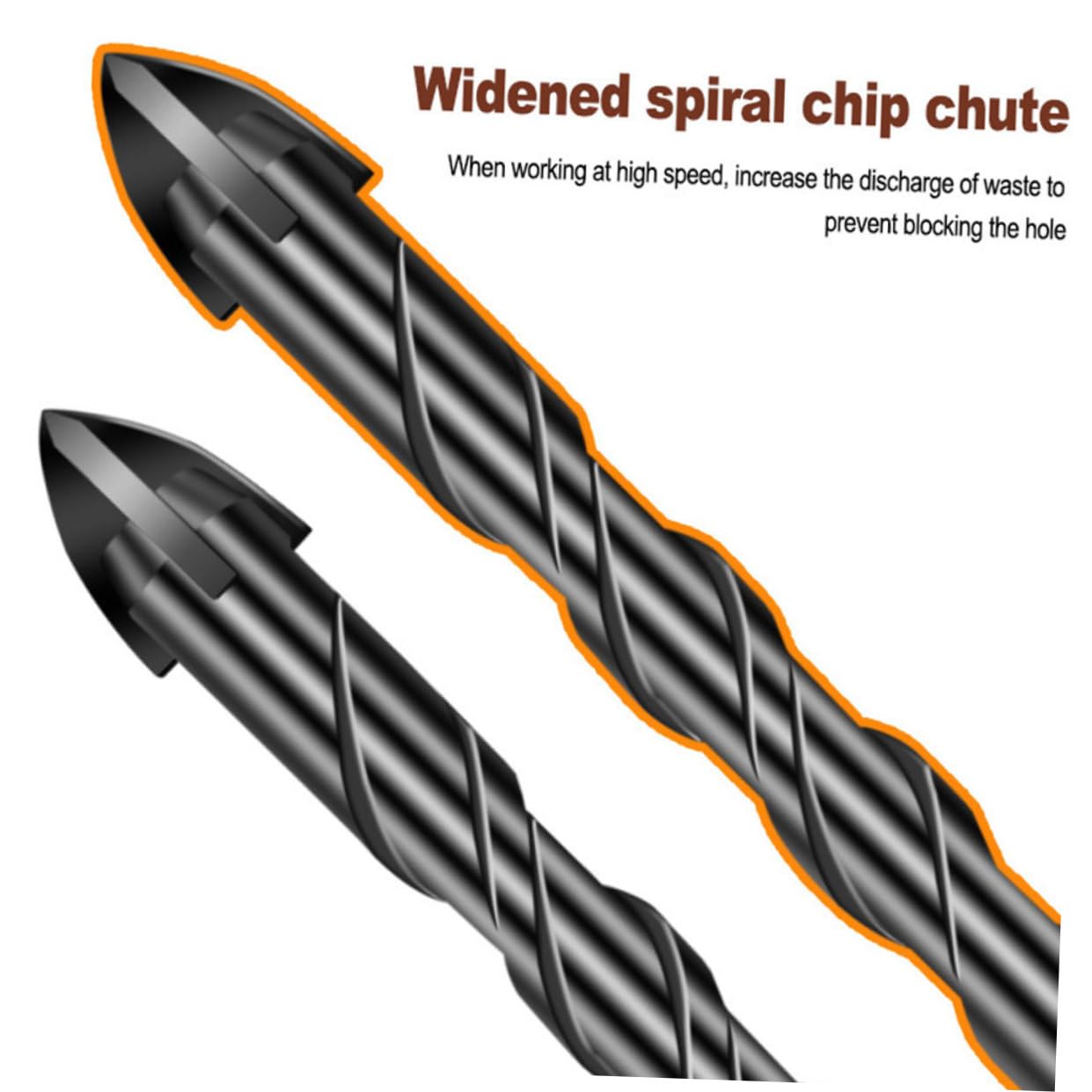 OSALADI 7pcs Edge Point Drill Bits for Porcelain Tile Glass High Hardness Multipurpose Drilling Bits