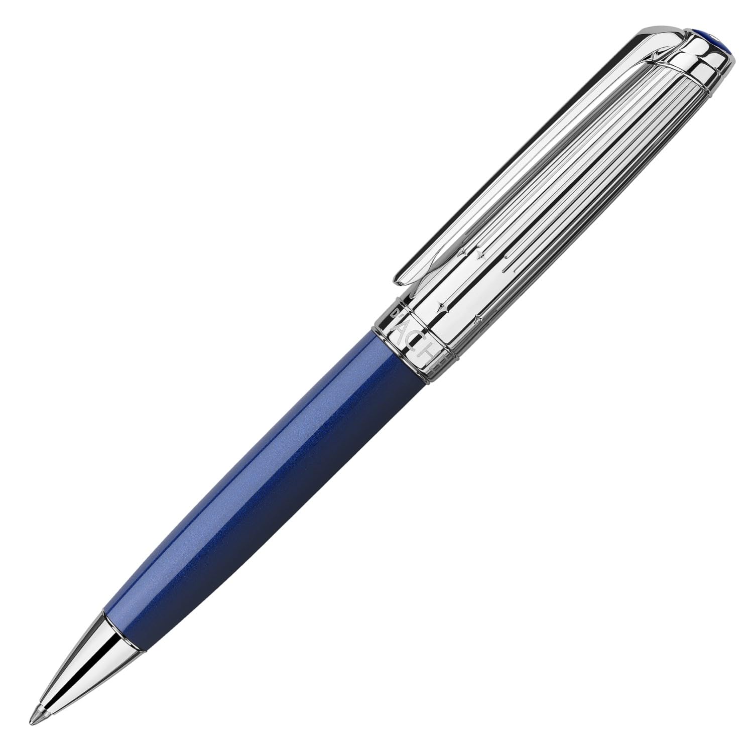 Caran d'Ache Léman Cosmic Blue długopis obrotowy wykonany z mosiądzu, kolor: niebieski, kolor kreski: czarny, grubość kreski: M, CC4789.024