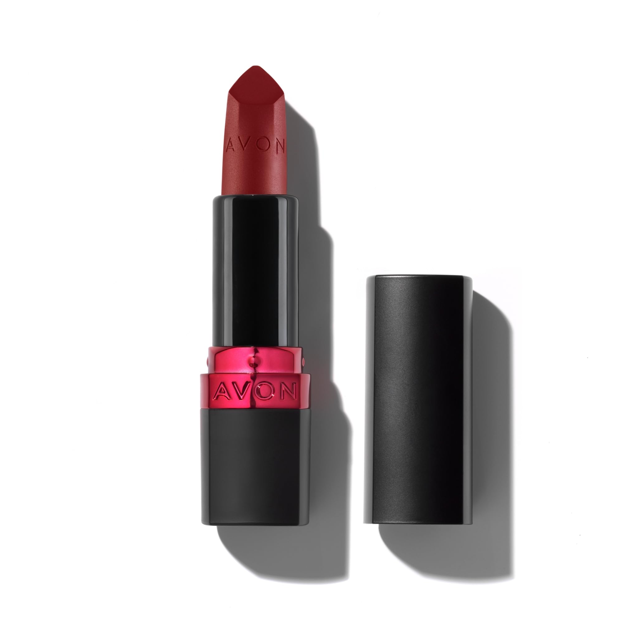 Avon Ultra Matte Lipstick Red Supreme with Vitamin E, Avocado Oil and Sesame Oil for Comfortable Coverage that Won't Cake