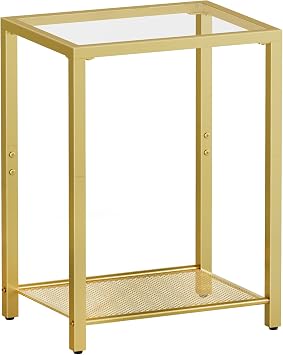 HOOBRO Side Table, 2-Tier End Table, Nightstand for Tight Spaces