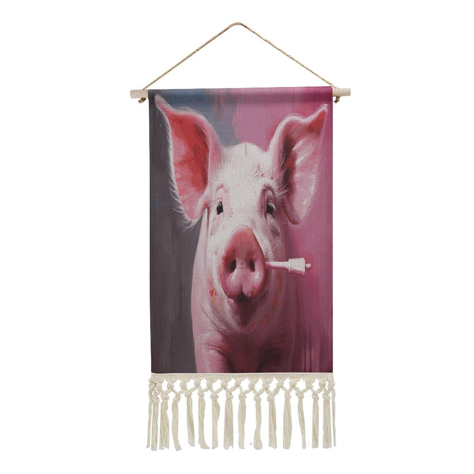 Adfgyerh Style Smiling (12) Tapestry With Tassels Cotton And Linen Hanging Posters, Wall Art For Travel Gift, Wall Tapestry For Office Home Decor Bedroom Living Room Decor