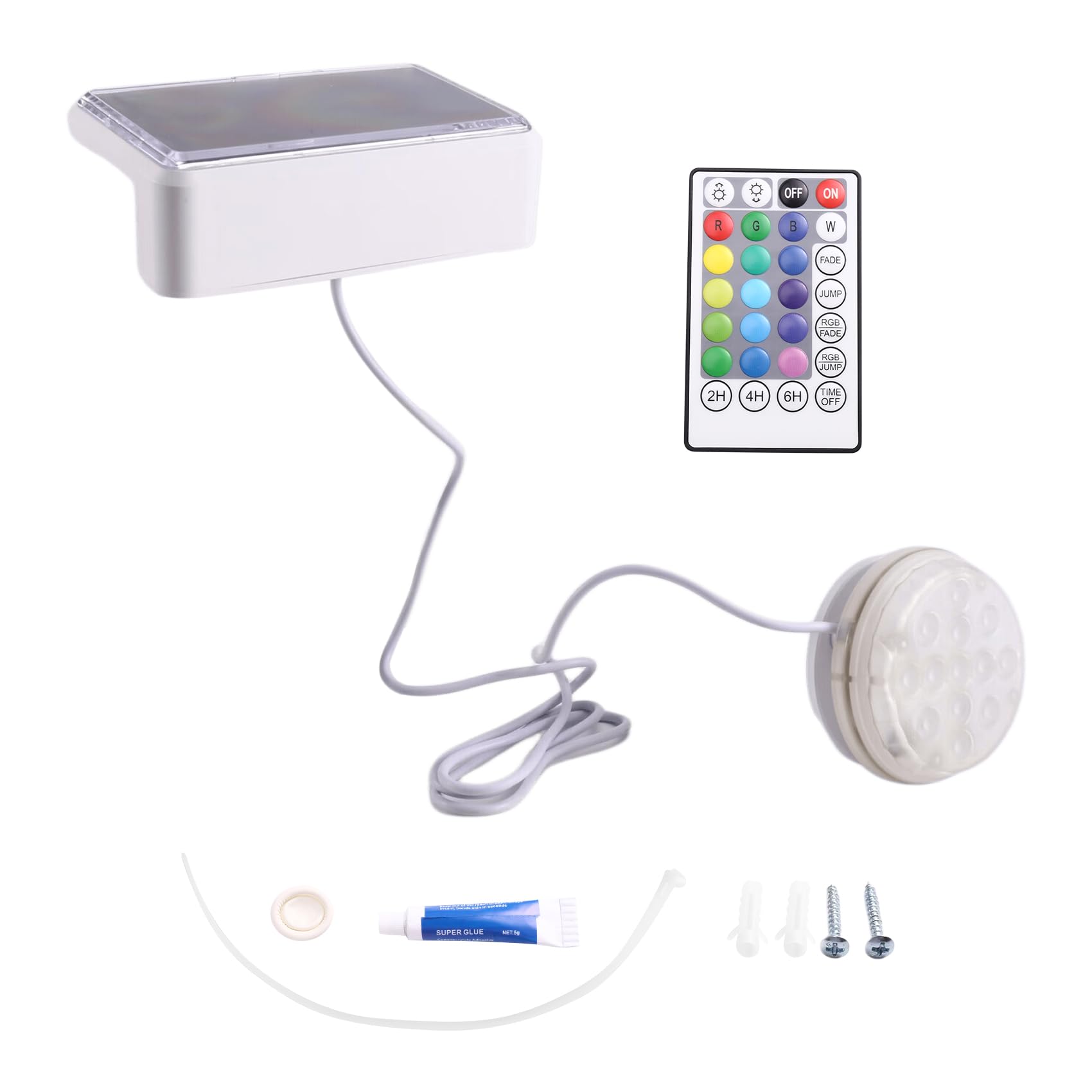 Hndhbfgrt Solar Underwater Lights IP68 Waterproof Underwater Lights Light with Remote for Above Ground Pool