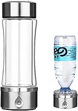 Hydrogen-Rich Water Bottle Generator Hydrogen Alkaline Water Bottle Ionizer with SPE Membrane Technology Make Hydrogen Content Up to 1200-1500 PPB 420ML,Silver,High Credit1