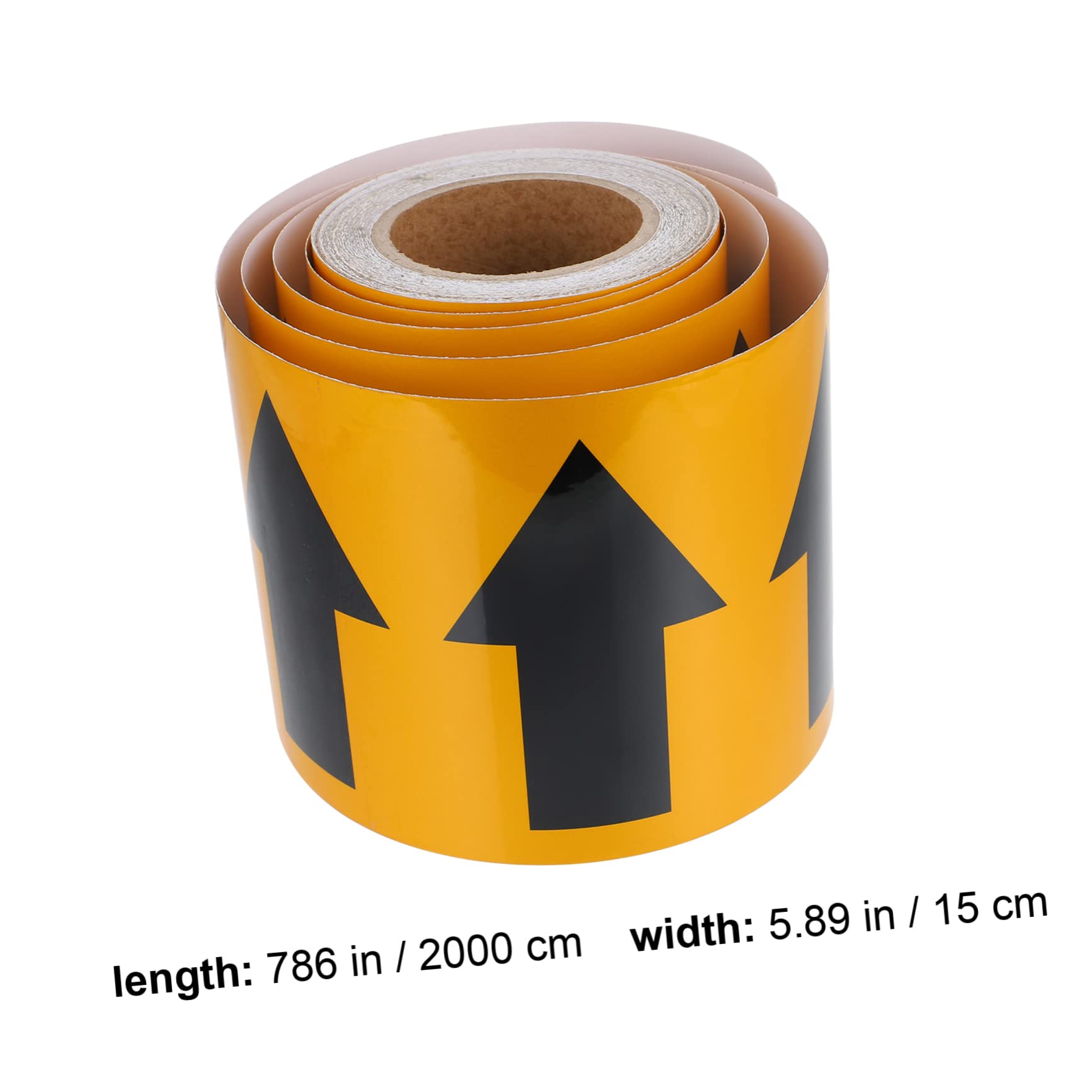 Cabilock Calcomanía de Flecha de Marcado en Pvc Negro para Señalización Industrial, Fácil y Conveniente de Usar, Adecuado para Marcar Tuberías y Rutas