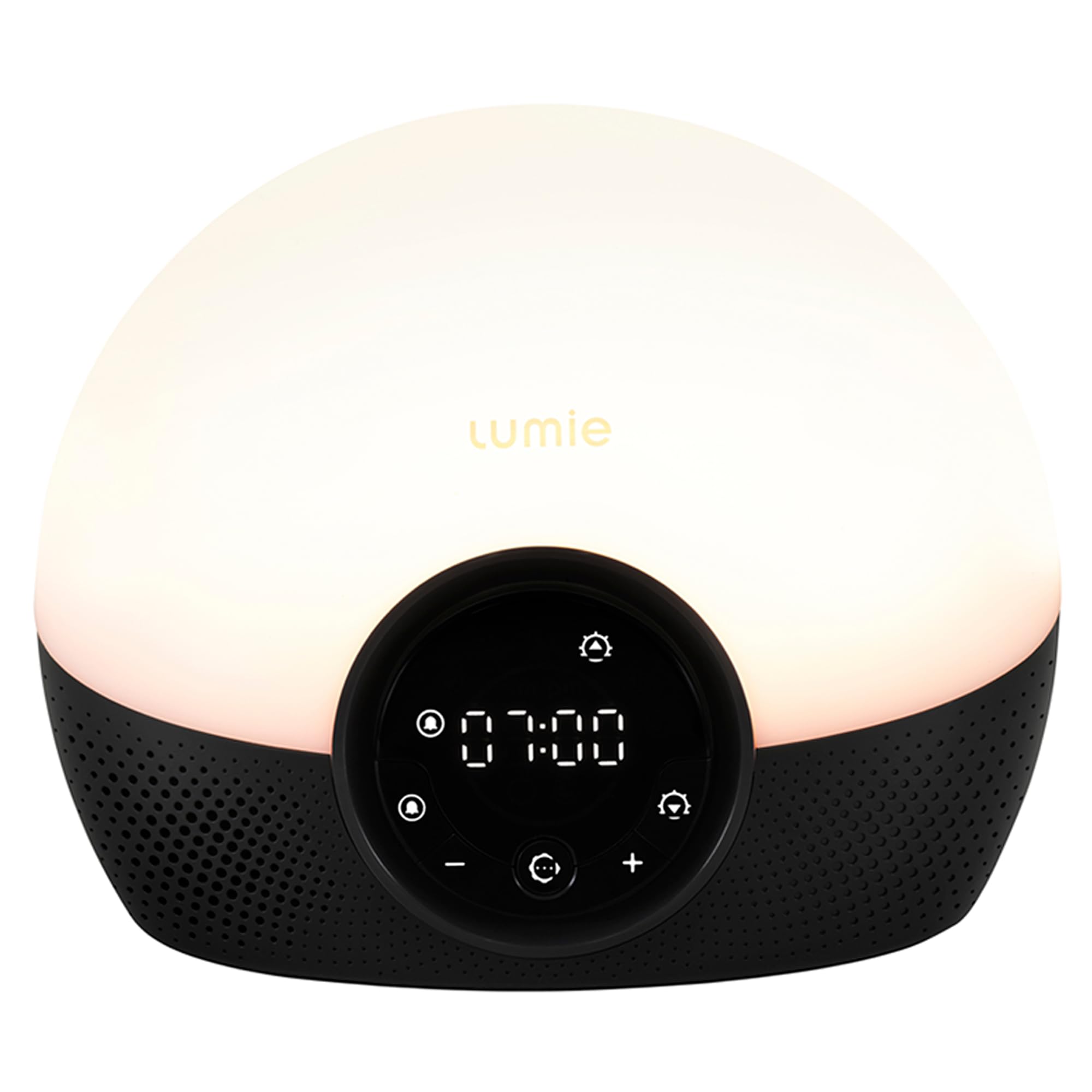 LumieBodyclock Glow 150 - Wake-up Light Alarm Clock with 10 Sounds and Sleep Sunset, White