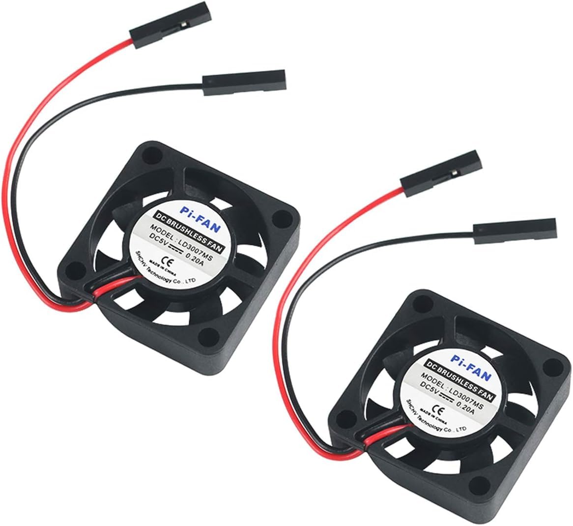 IDUINO 2pcs rpi Pi 4B Fan DC Brushless Cooling Fan 3.3V 5V Heatsink Cooler Radiator Connector Separating One-to-Two Interface for Compatible with Raspberry Pi 4/ Pi 3/3B+ and Pi Zero/Zero W (B0CP4BHG1F) Amazon Price History, Amazon Price Tracker