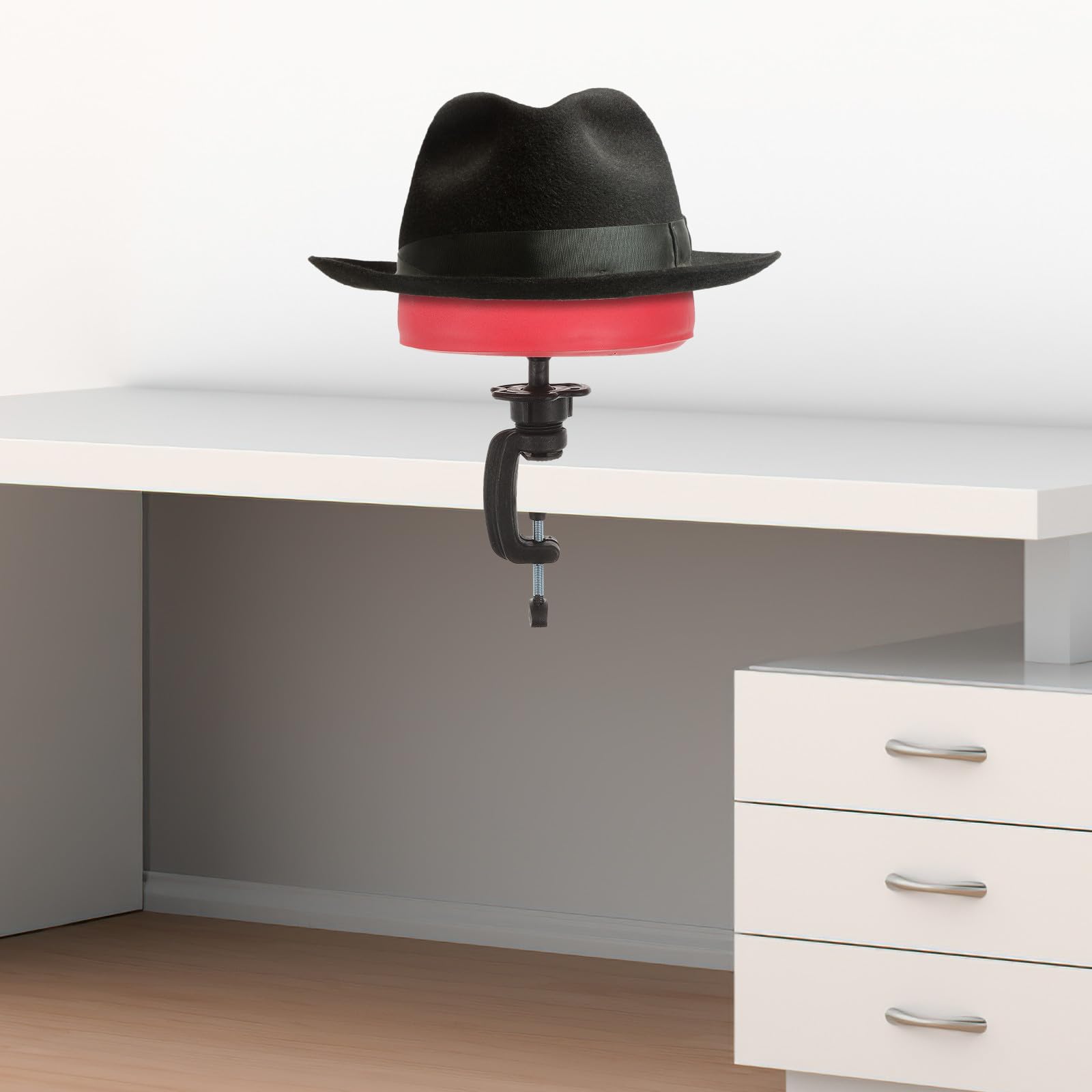 Manichino Testa per Parrucchieri in Gomma e Plastica con Morsetto da Tavolo, Strumento Professionale e Affidabile per Uso Domestico e Extension Chioma