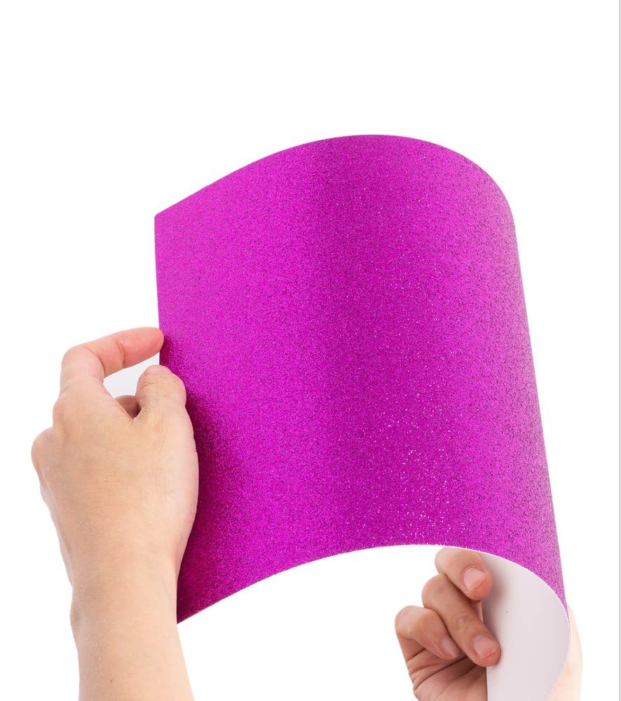 Papier brokatowy Time 4 Craft – rozbłyśnij swoimi kreacjami arkuszami o wymiarach 30 cm x 21 cm, fioletowy kolor, 235 g, idealny do majsterkowania i projektów artystycznych, 12 szt
