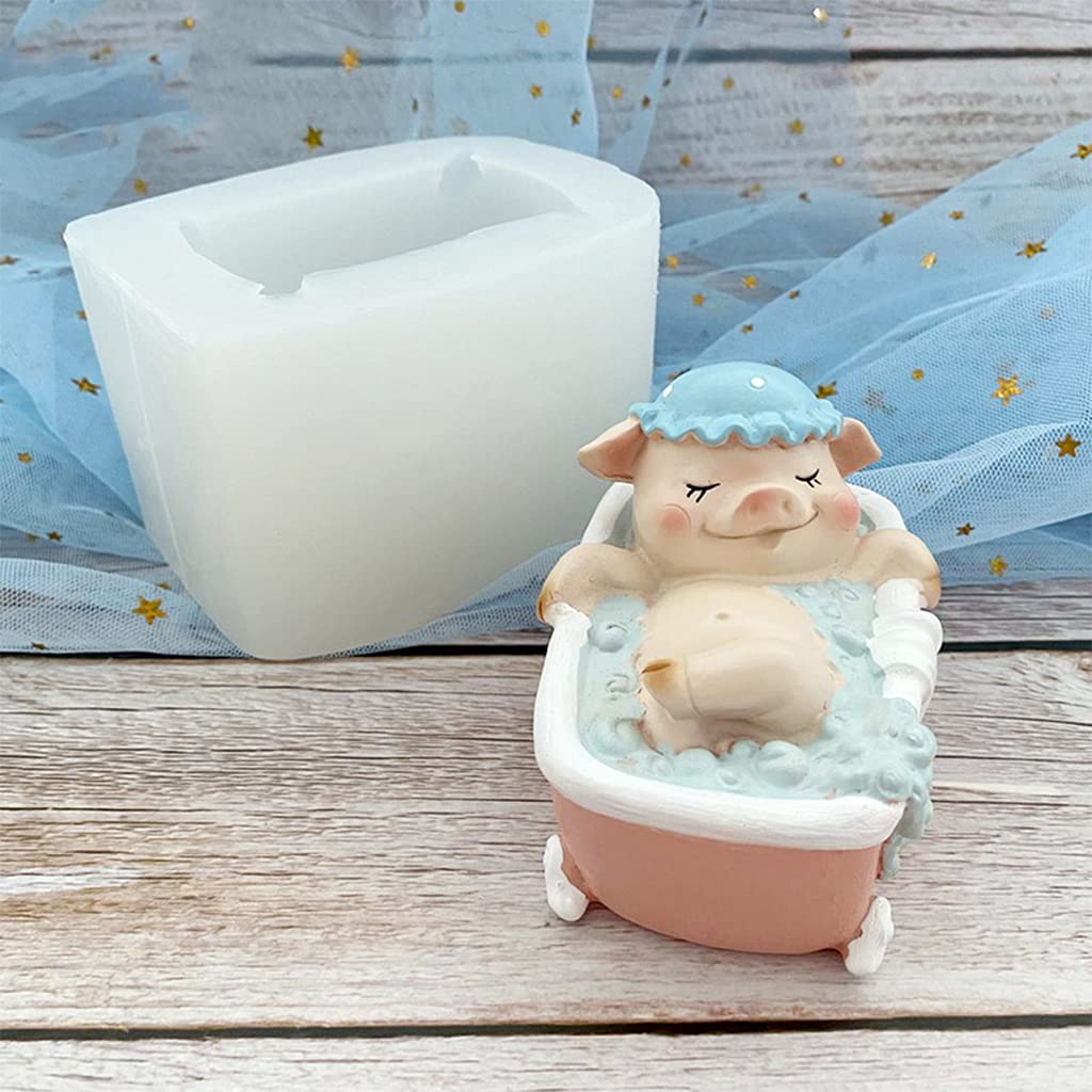 3D-Cartoon-Seifenform, lebensmittelecht, weiche Silikonformen, Herstellung von Eisblöcken, Süßigkeiten, Fondant, Gelee, Dekoration, Backzubehör
