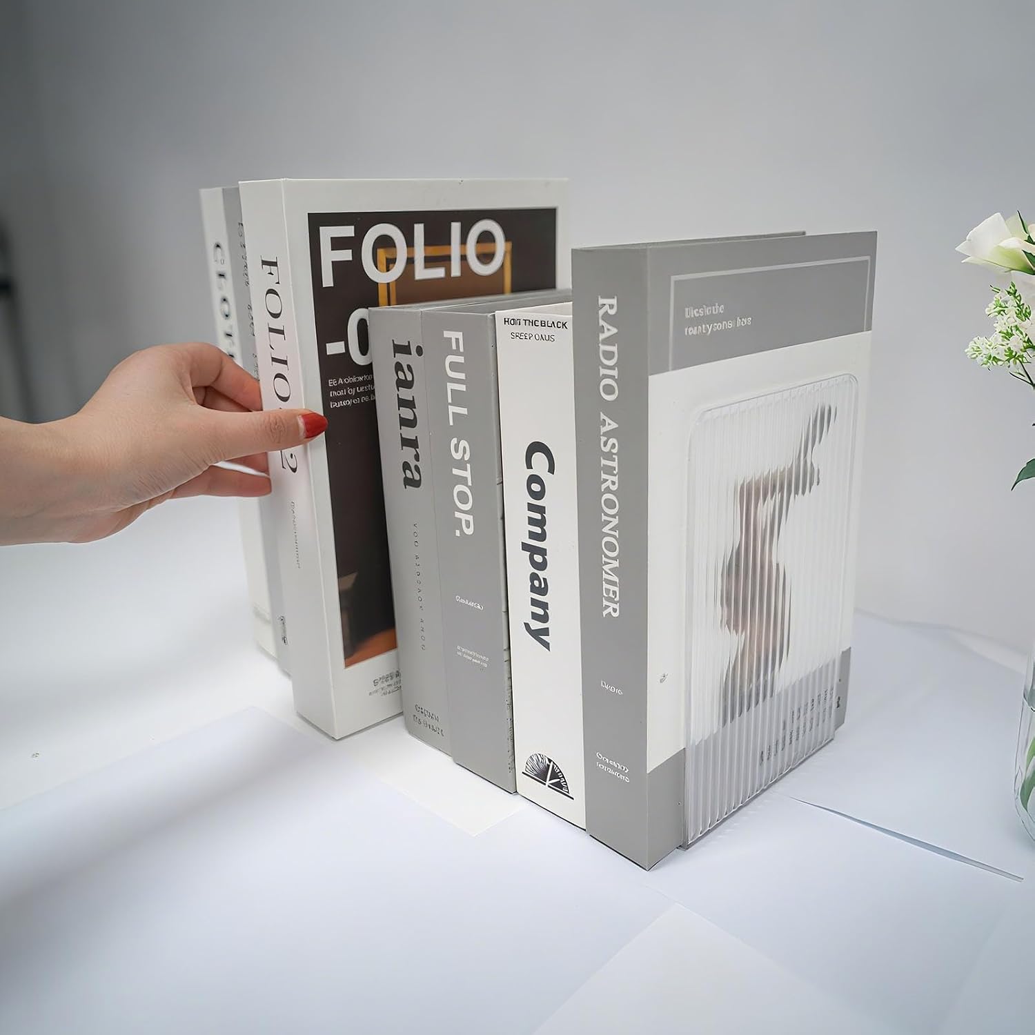 Book Ends for Shelves 6 Pcs Acrylic Bookends Clear