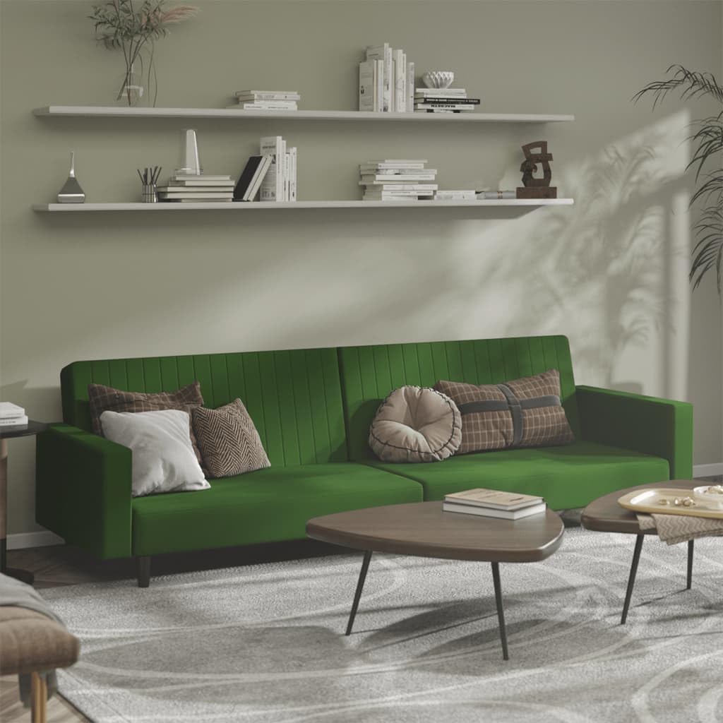 ZEYUAN Sofá Cama de 2 plazas Terciopelo Verde Oscuro, Sofas De Salon, Sofa Relax - 375939