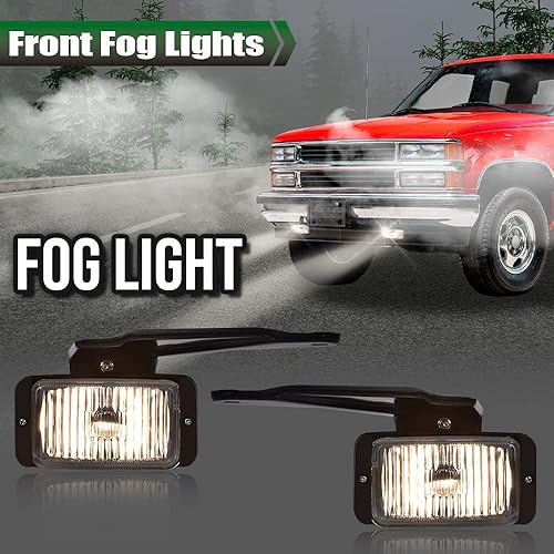 Miniatura 9 de GRAND ORANGE Luz antiniebla compatible con Chevy S10 1982-1997 y Chevy Blazer 1995-1997GMC Jimmy1988-1999 Chevy C1500 GMC C1500 GMC K1500 frontal LH