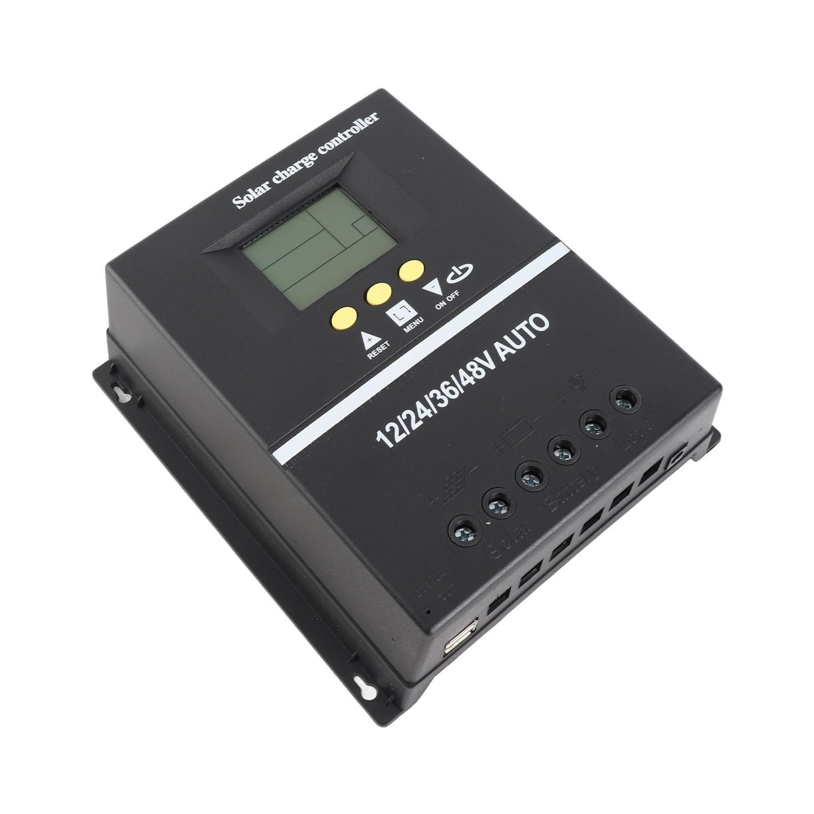 Generic Kontroler ładowania Słonecznego 80A MPPT z Intuicyjnym Wyświetlaczem LCD dla Systemów 12V 24V 36V 48V i 2 Portami ładowania USB dla Kempingu RV