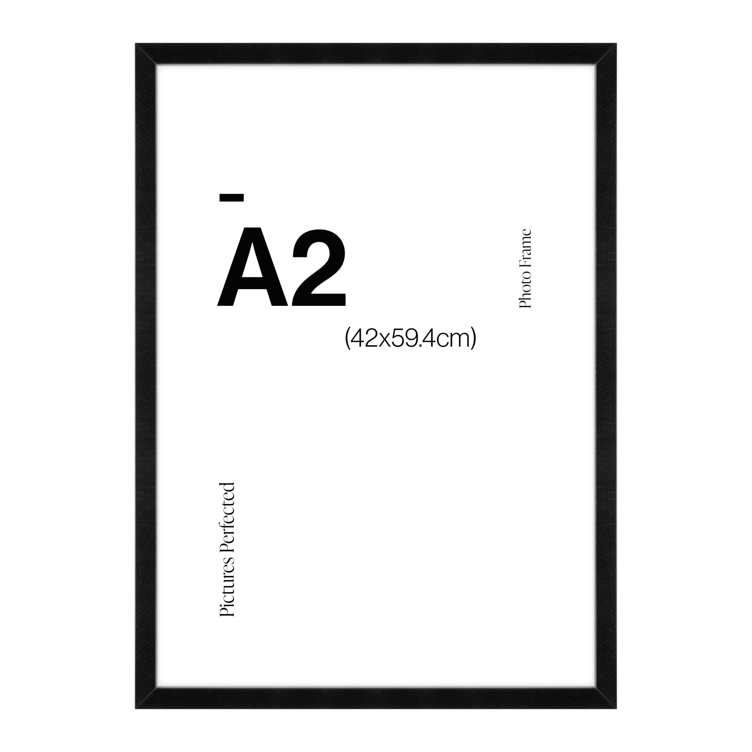 Contemporary Black A2 Wooden Photo Frame for A2 Photos or Pictures