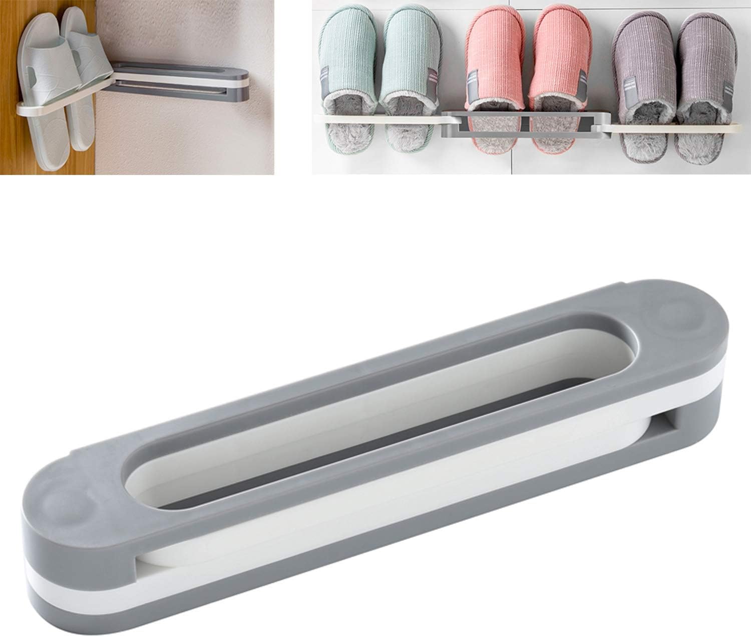 ravido 1PCS Magic Sticker Folding Slippers Rack Hanging Shoe Organizers,3 in 1 Folding Holder Shoes Hanger Wall Mounted Shoe and Bathroom Towel Organizer Rack (B0D8GR4QH7) Amazon Price History, Amazon Price Tracker