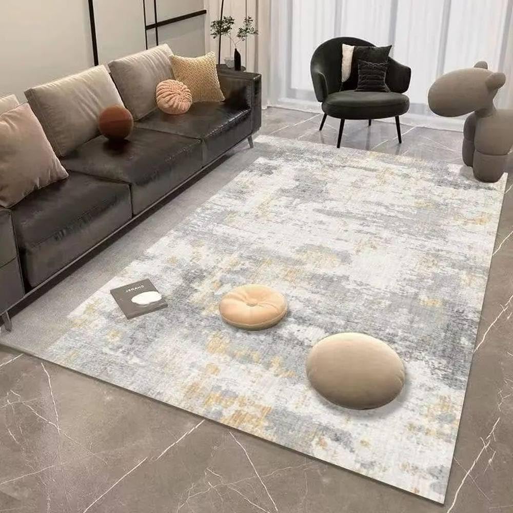 Tapis de sol de chambre flanelle abstrait et moderne 140 x 200 cm